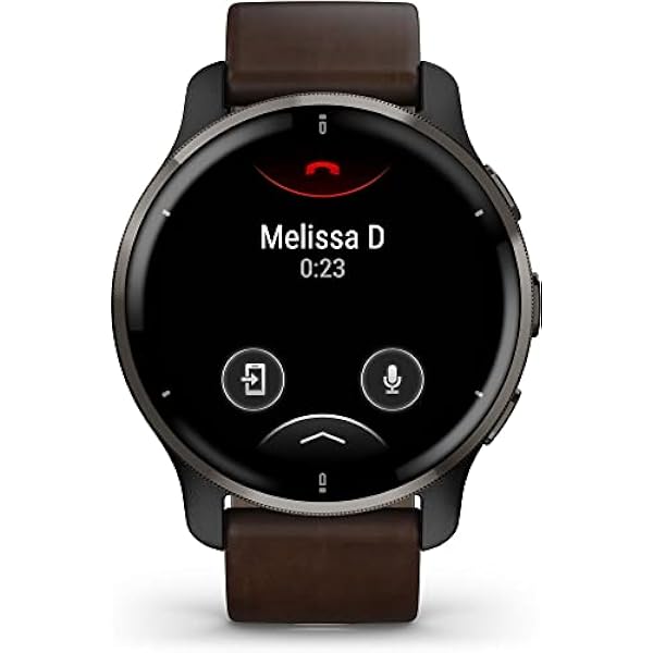 Venu® 2 Plus Lunetta Slate Stainless Steel con cassa Black e cinturino Brown Leather